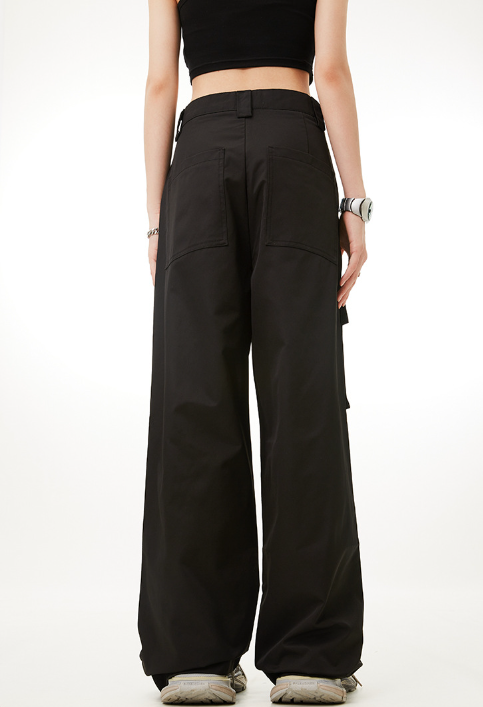 Y2K Kpop Women's Denim Jeans with Grey Flap Pockets