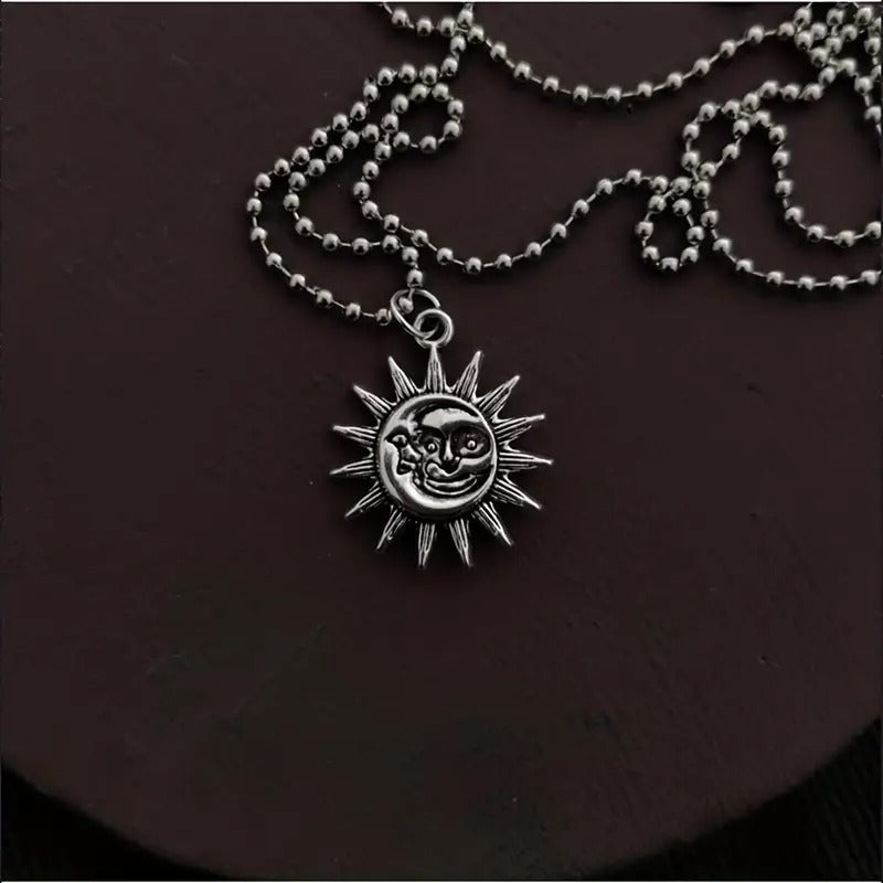 Men's Personalized Casual Necklaces with Sun Smiley