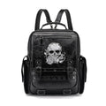 Gothic Skull Head Embroidered Shoulder Bag for Women